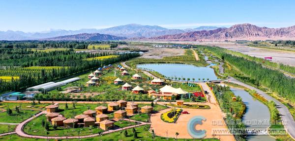 張掖市臨澤縣水系連通工程 本報通訊員 宋其彪 攝